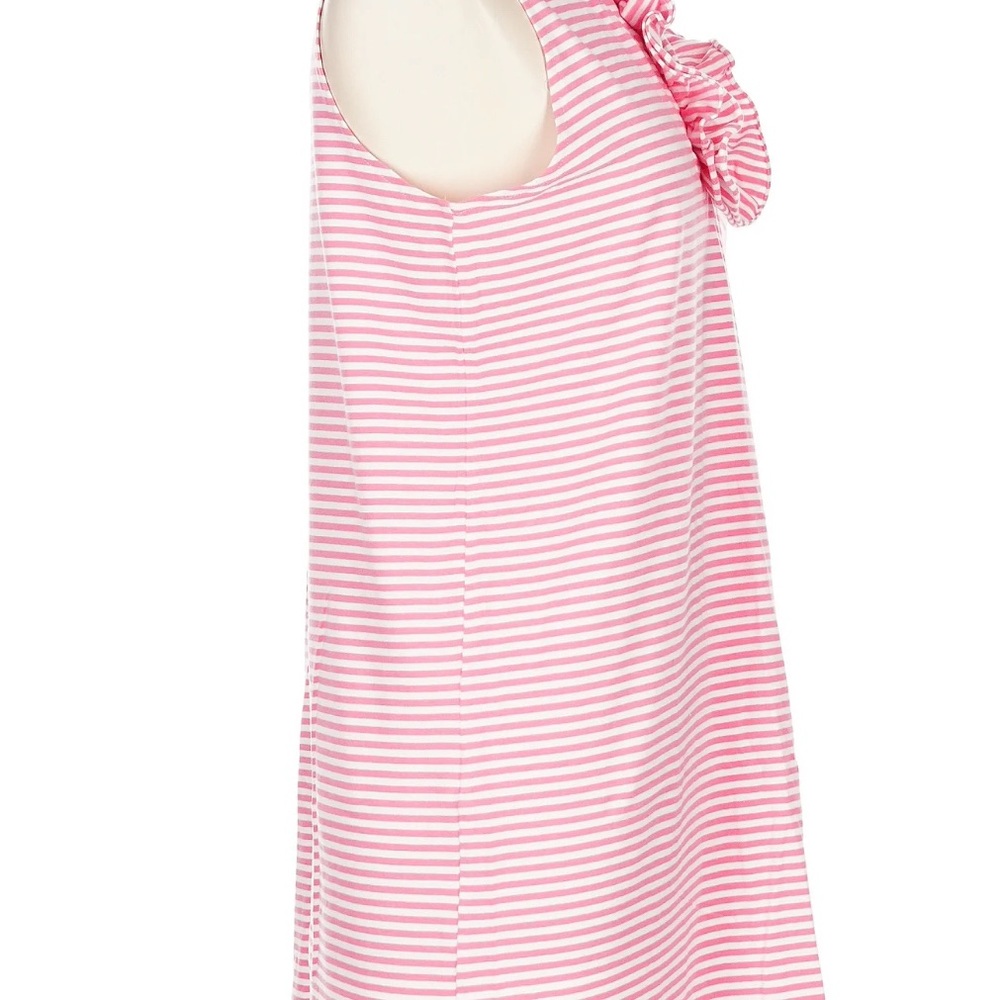 Pink Striped Ruffle Mini Dress - Picture 3 of 7